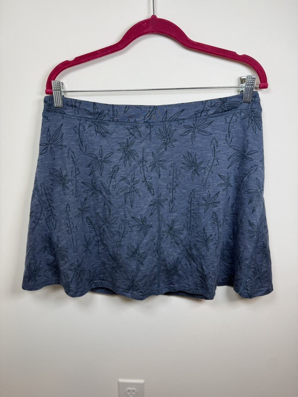 TOAD & CO Seleena Skort Blue Tropical Print - Size Large Athleisure Comfy Fun